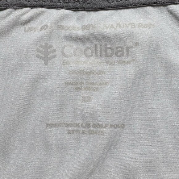 COOLIBAR Women Pullover Top Sz XS White UPF 50 Long Sleeve Collar Outdoors 28-9 - Picture 5 of 7
